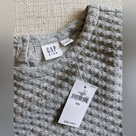 NWT Gap Kids Girl's size XXL Knit Sweater Dress Tulle Gray Long Sleeve Holiday - Picture 5 of 6